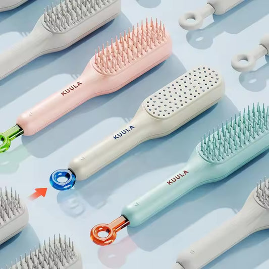 Self-Cleaning Magic Hair Brush – One-Click Telescopic Comb (Random Color)