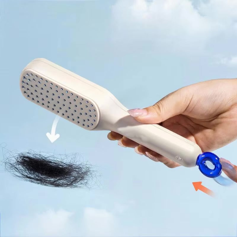 Self-Cleaning Magic Hair Brush – One-Click Telescopic Comb (Random Color)